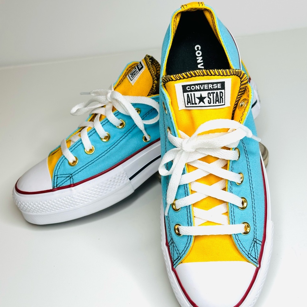 Converse Blue and Yellow Chuck Taylor Sneakers